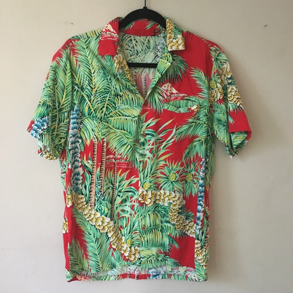 Vintage men’s fit no tags Hawaiian shirt